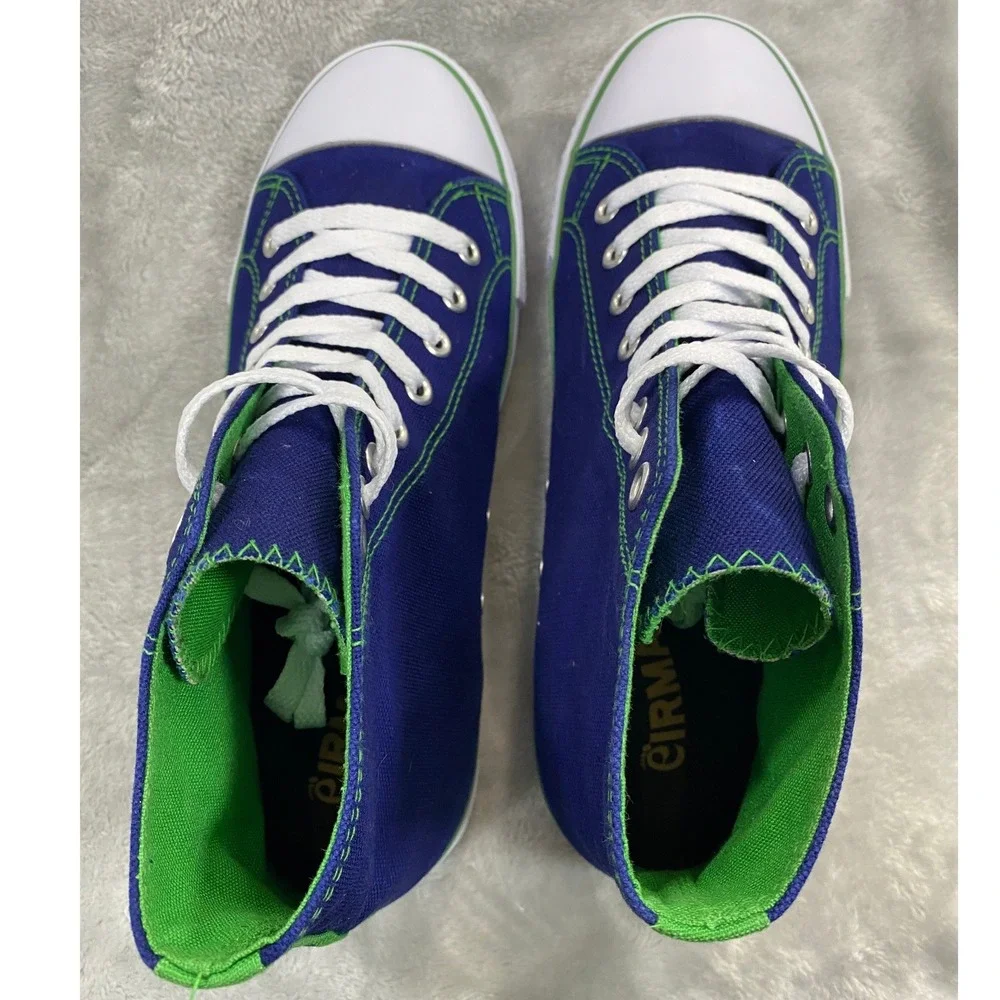 FOCO Dallas Mavericks High Top Big Logo Canvas Shoes Mens 8 Navy Green White NBA